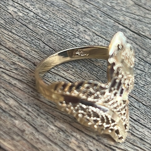 Vintagege 14k solid yellow gold ring mesh - Picture 7 of 9